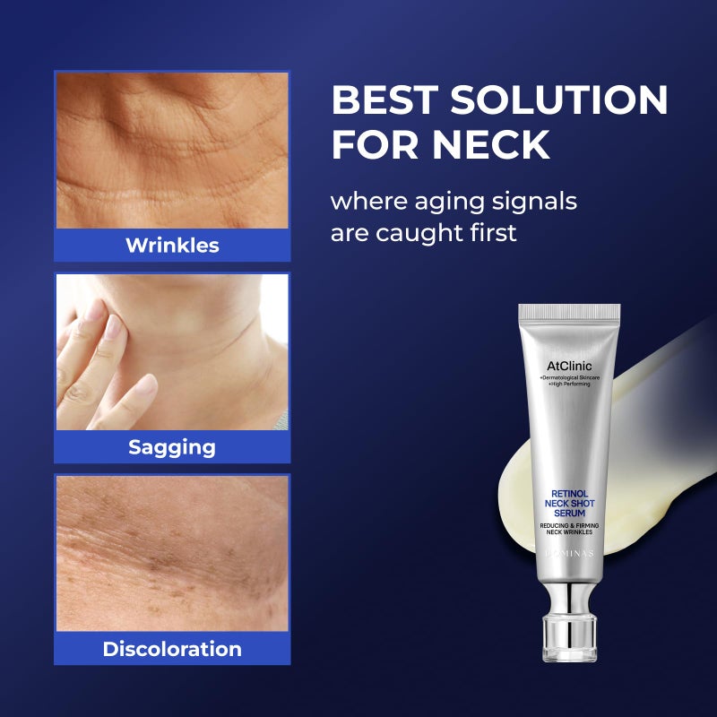 DOMINAS Atclinic Neck Firming Serum with Retinol & 5-Peptides – Reduce Wrinkles & Tech Neck Lines in 2 Weeks | Lightweight, Korean Skincare (1 fl oz) - Image 3